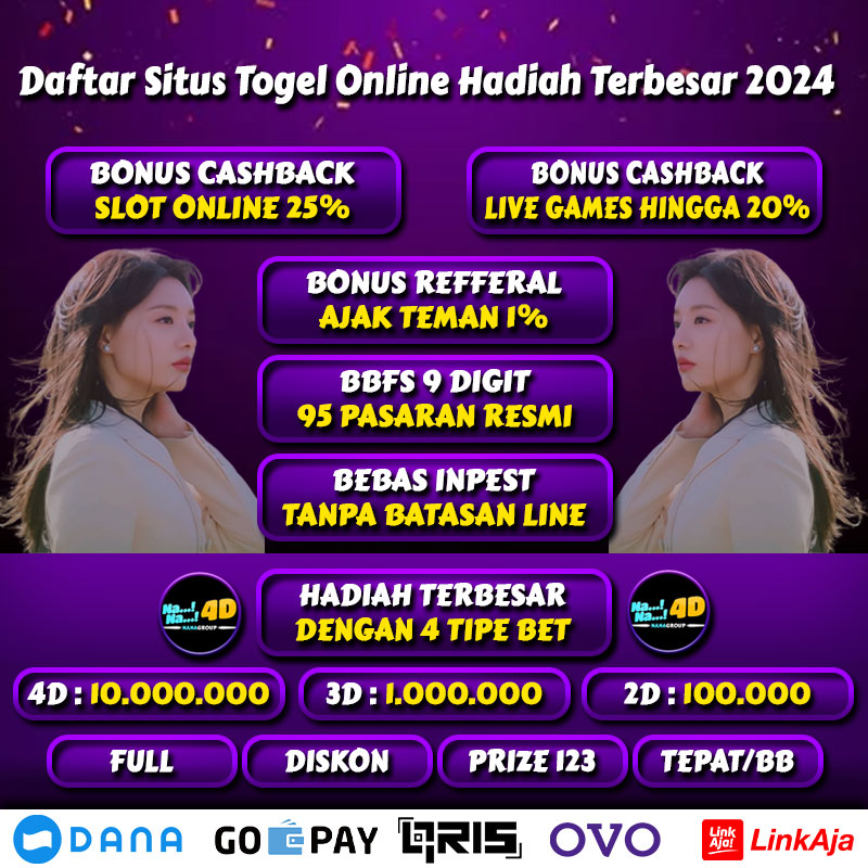 NANA4D - Daftar Situs Togel Online Hadiah Terbesar 2024